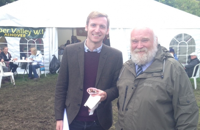 Lee with Cllr William Armitage at Ashover Show