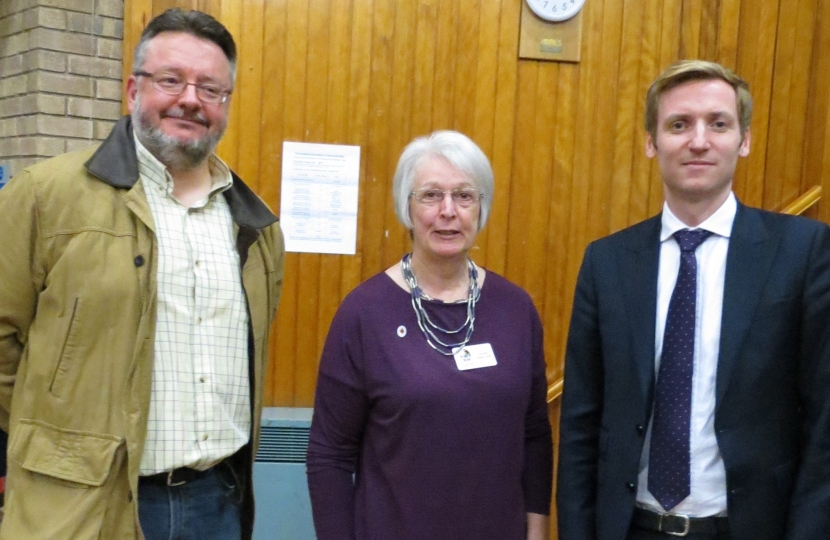 Lee with Cllrs Lewis and Ruff at the meeting