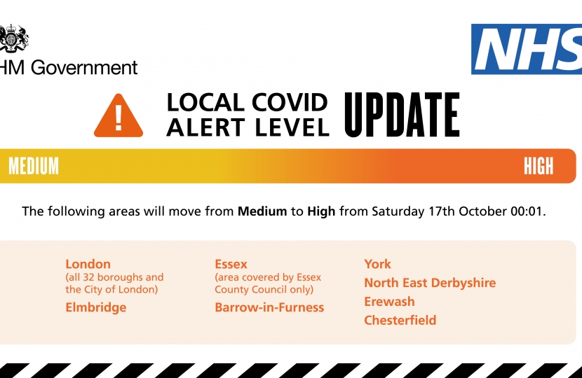 North East Derbyshire moving to high alert