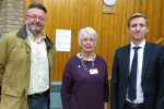 Lee with Cllrs Lewis and Ruff at the meeting