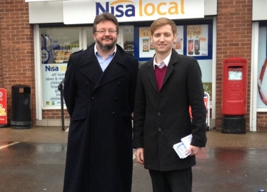 Lee with Cllr Bary Lewis