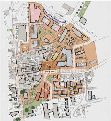 Clay Cross town deal masterplan graphic