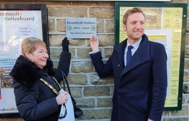 Lee Rowley at Dronfield station