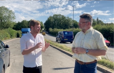 Lee Rowley in conversation on A61